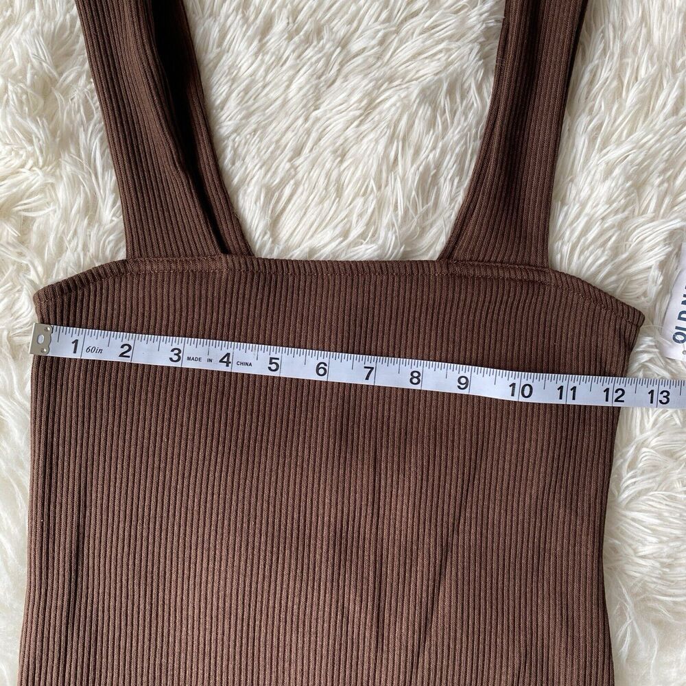 Old Navy Ribbed Midi Dress in Brown, Size Petite XS - Picture 8 of 9